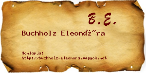 Buchholz Eleonóra névjegykártya
